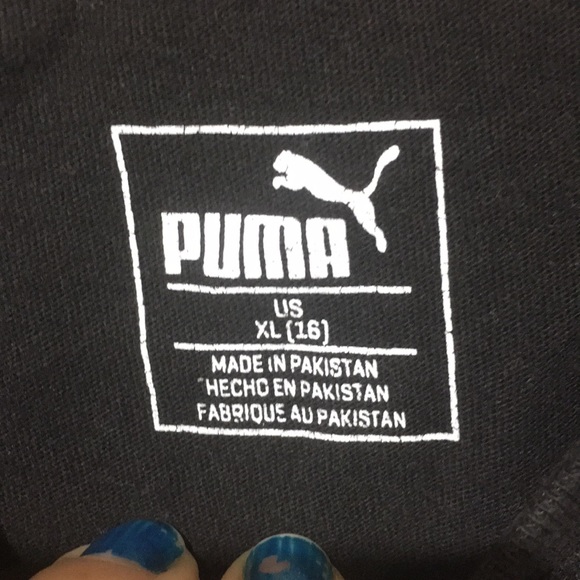 Puma girls pink play with your heart t shirt black - Picture 2 of 6